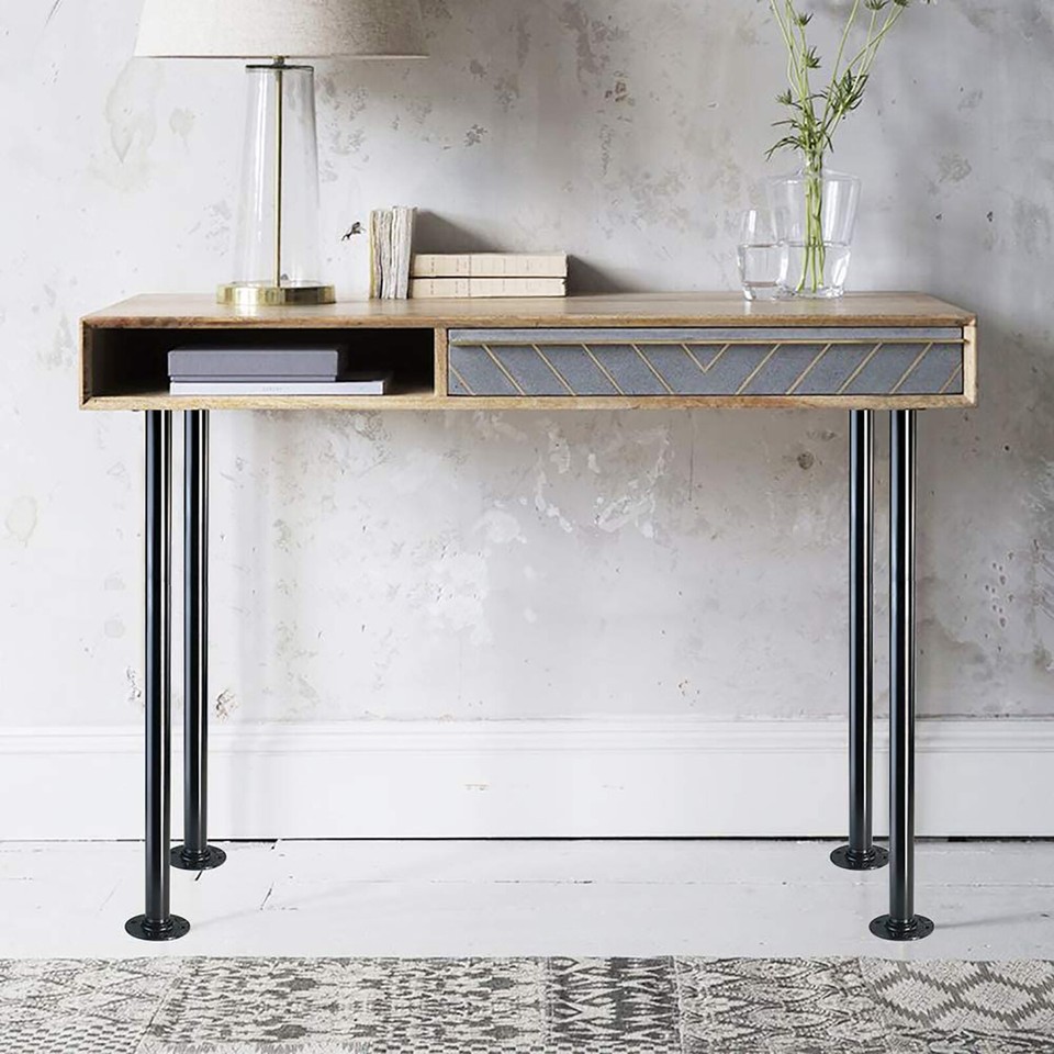 4Pcs 30" 760mm Heavy Duty Industrial Pipe Table Legs Adjustable Table