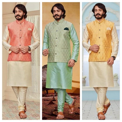designer kurta pajama with koti