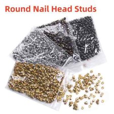 for Leather Purses Crafts Clothes Decoration Gold Silver Round Nail Head Studs