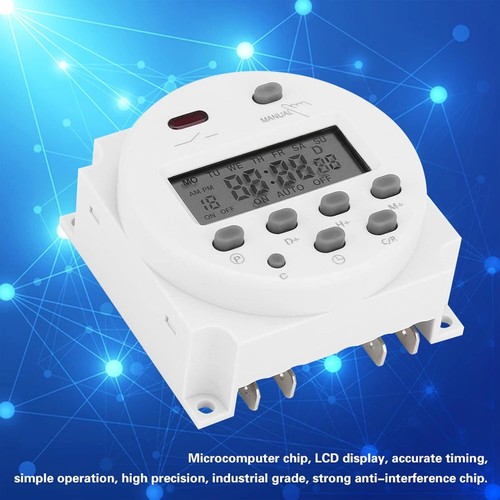 DC 12V Digital LCD Power Programmable Timer Time Switch Relay 16A Amps ...