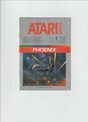 spielelösungsheft/ booklet atari 2600 phoenix 1982 vintage