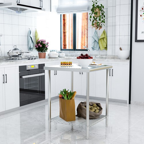 Stainless Steel Wire Shelf Work Table Food Prep Commercial Kitchen Work Bench UK - Picture 10 of 47