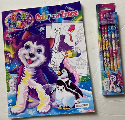 Lisa Frank Color and Trace with 6 Pack Pencils | eBay