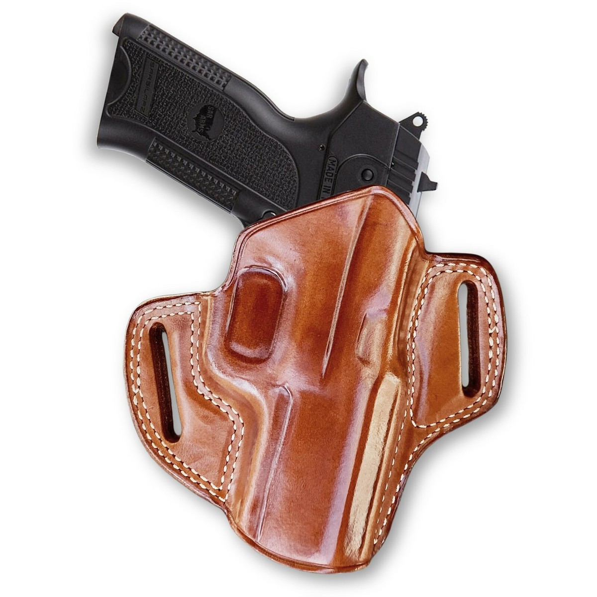 Leather OWB Pancake Holster Open Top Fits, Sarsılmaz B6 9mm 4.5