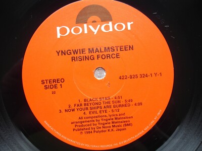 Yngwie J. Malmsteen's Rising Force ~ Vintage LP Polydor – 825 324