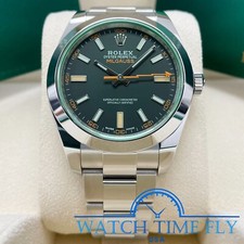 Rolex 116400GV Milgauss 40mm Stainless Steel Watch Black Dial With Green Crystal 2