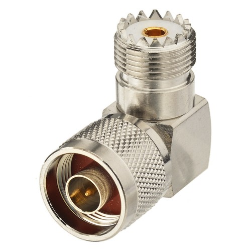 N-UHF RF adapter Connector N Plug male to UHF SO-239 Female Jack Right Angle - Zdjęcie 3 z 4