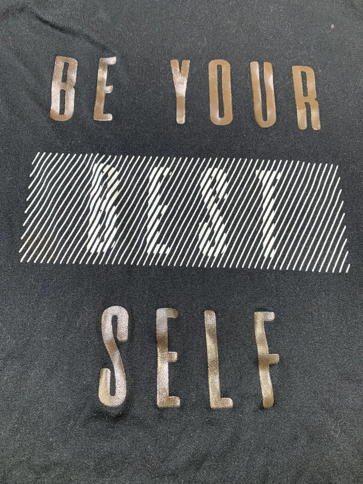 Camisa Champion Niñas Jóvenes Talla Mediana 7/8 Negra Camiseta Atlética -Sé tu mejor yo Foto 2 de 4