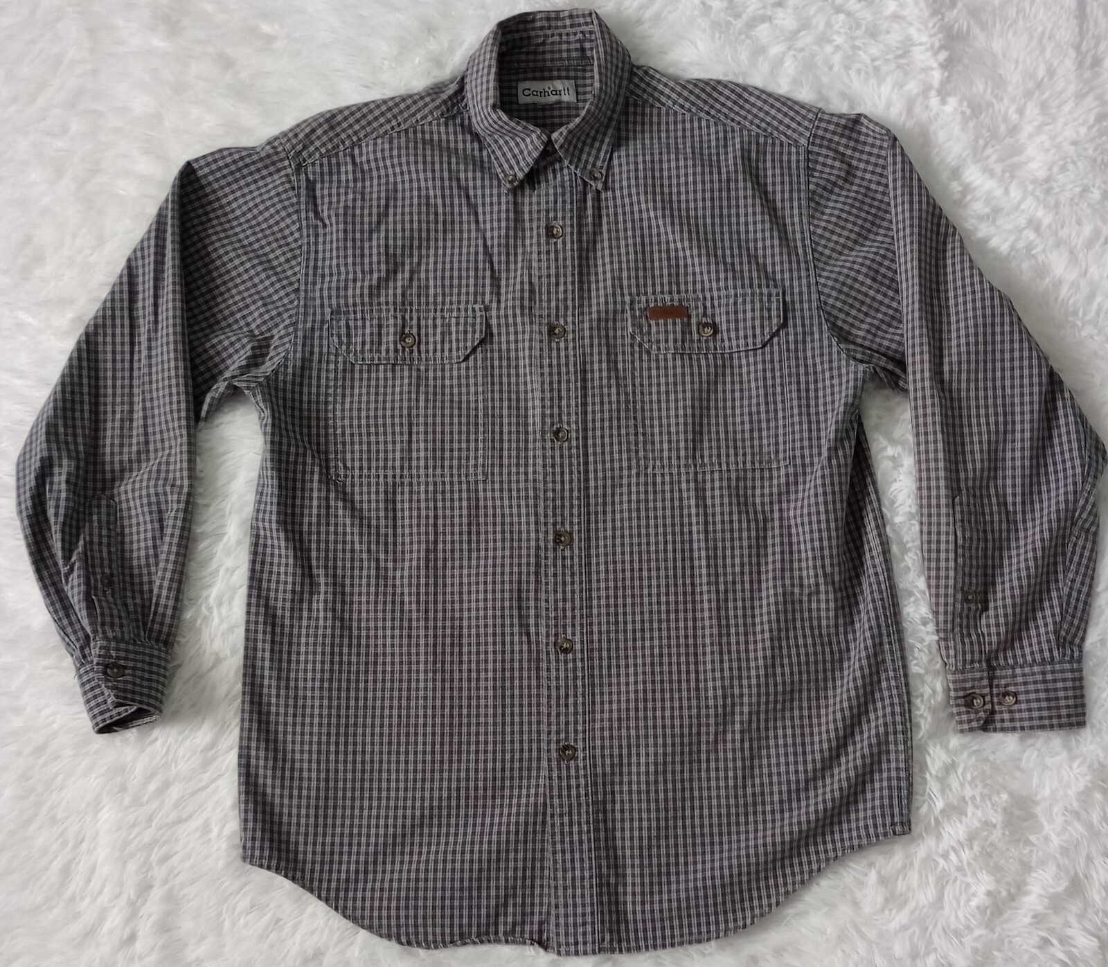 Carhartt Original Fit Long Sleeve Denim Shirt, Men's Size L cotton Blue type light blue Vintage Second Hand