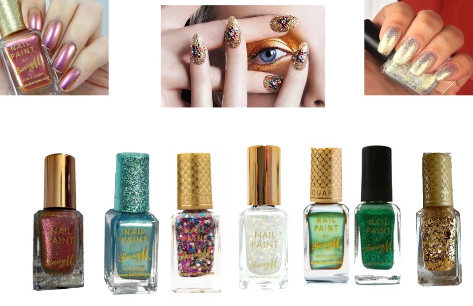 Barry M Nail Paint Aquarium, Glitter or Shimmer Nail Varnish CHOOSE SHADE/TYPE