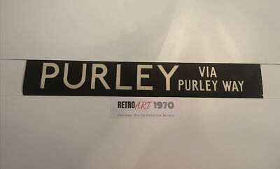 London Okt 1962 1978 Bus Blind 33  - Purley Via Purley Way
