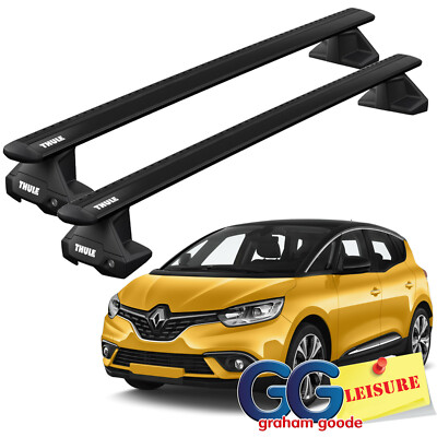 Thule Evo Black WingBars Roof Rack Bars Renault Scenic 2017