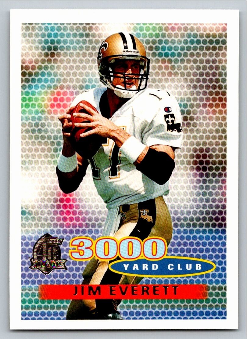 1996 Topps Jim Everett New Orleans Saints #375 Football Card