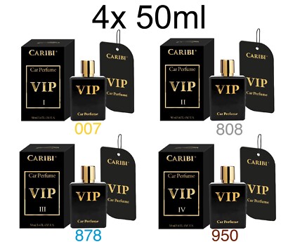 4 VIP PREMIUM DUFT AUTO PARFUM MIX *FÜR IHN* JE 50 ml