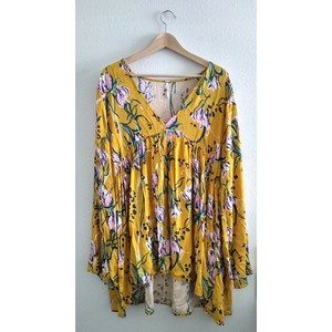 yellow floral tunic