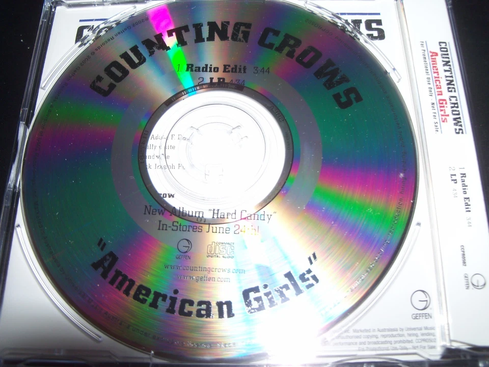 Counting Crows American Girls Rare Australian Promo CD Single - New   - Image 2 of 2