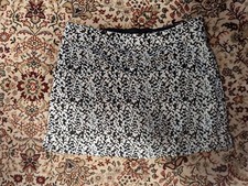 Tranquility Colorado Clothing Women's XL Mint Green/Black Leaf Print Skort EUC!
