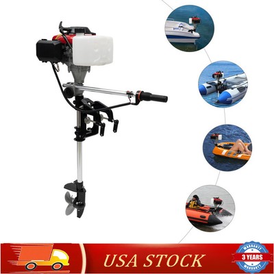 4 Stroke HANGKAI Outboard Motor Fishing Boat Gasoline Kayak Engine Air Cooling