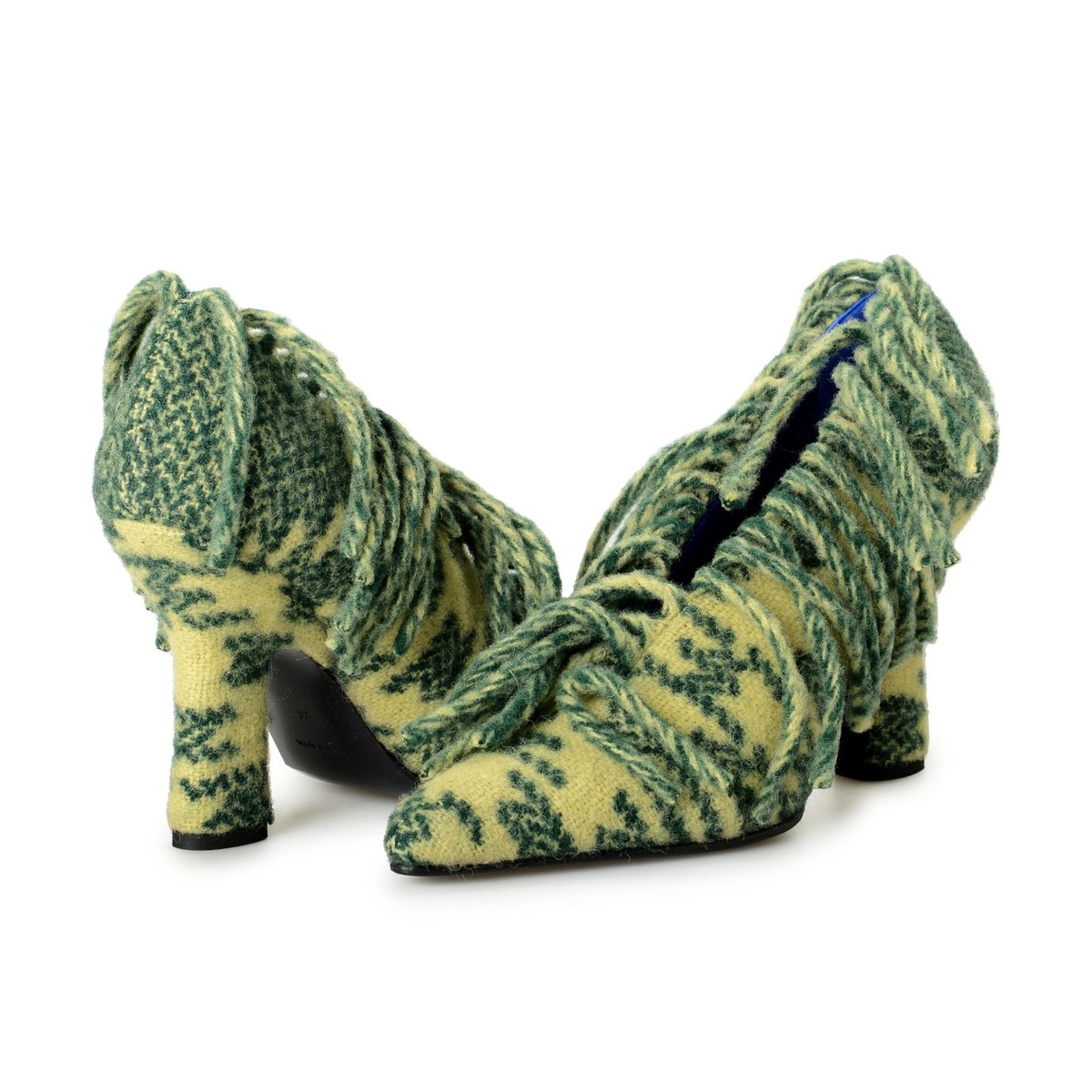 【Burberry】 Sweep 100 fringed wool pumps Sweep 100 fringed wool pumps in multicoloured - Burberry