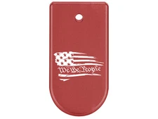 for Glock 43X 48 Finger Extension Magazine Plate Aluminum Red We The People
