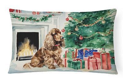 Cocker Spaniel Christmas Canvas Fabric Decorative Pillow DAC1334PW1216