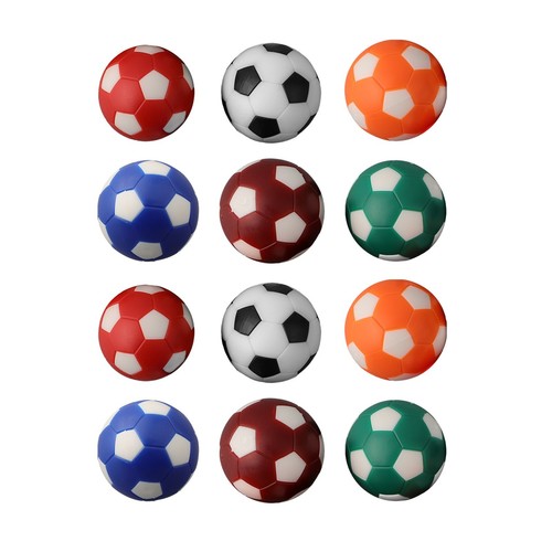Pack of 12 Colorful Foosball Table Soccer Balls Mini Table Football