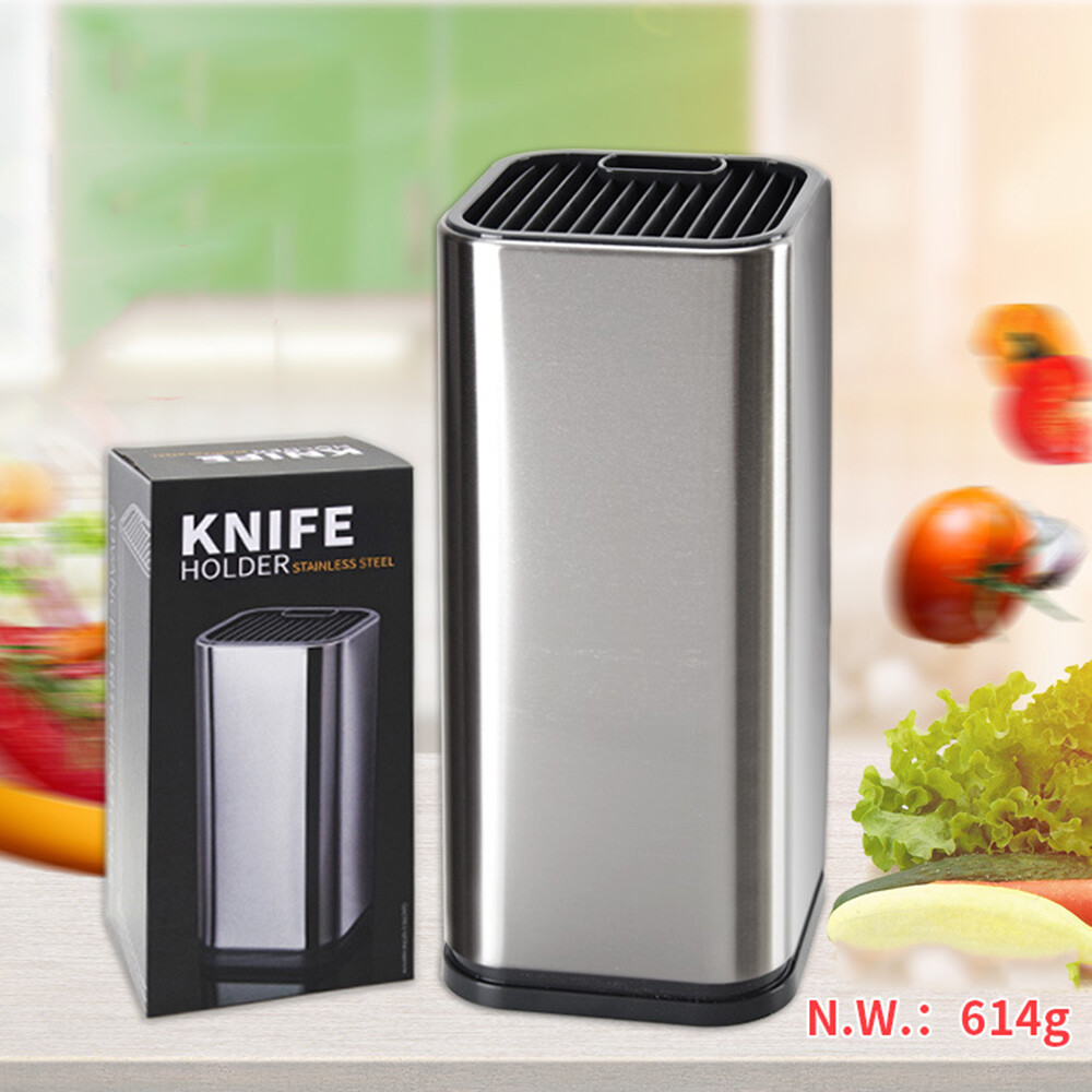 Household Stainless Steel Knife Holder Knife Storage Bucket Kitchen Home Tool UK