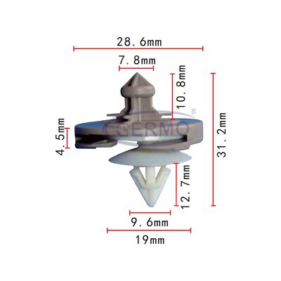 10 x Befestigungs-Clip Türverkleidung für VW Golf Jetta Vento Passat 1H0868243B