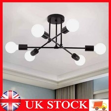 LED Ceiling Light Chandelier Vintage Sputnik Pendant Lights For Bedroom Lamp UK