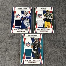 (Lot of 3) 2021 Rookie & Stars NFL Authentic Game Worn Jersey, Ezekiel, Dillon