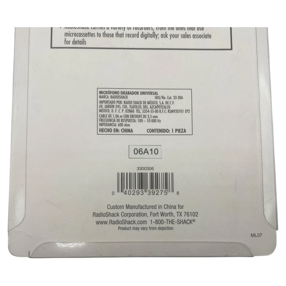 RadioShack Unidirectional Dynamic Universal Recorder Microphone NEW - Image 3 of 3