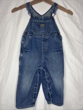 Oshkosh Toddler Boys or Girls Blue Denim Bib Overalls Size 24 Months