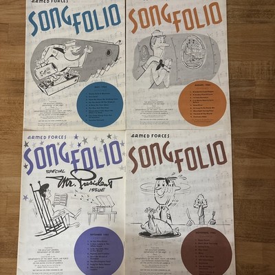 Armed Forces Song Folio Lot of 4 1963