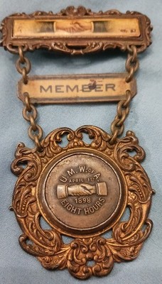 United Mine Workers 1898 Member Badge Medal