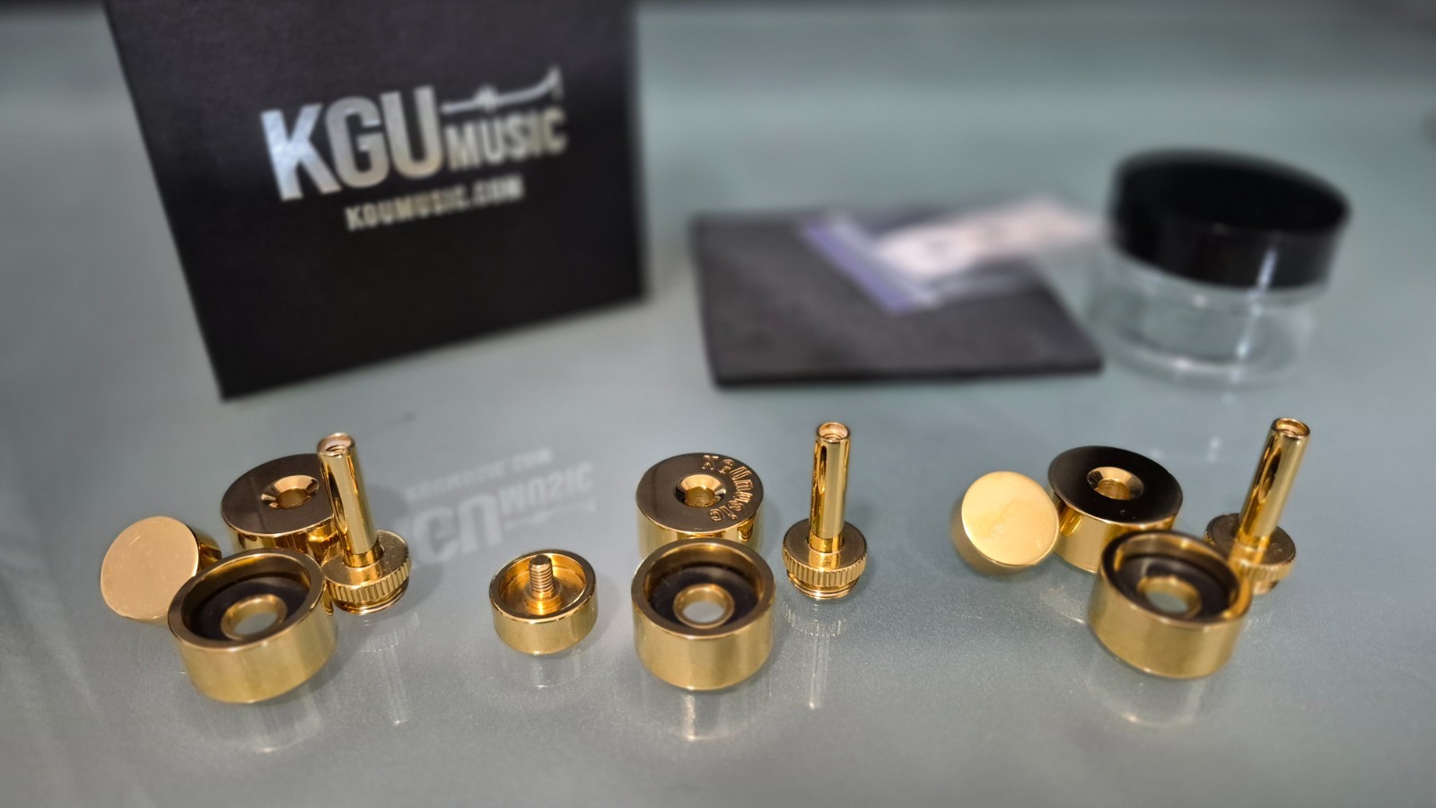 KGUBrass Trumpet Trim Kit Yamaha HEAVY + Valve Stems - Gold Plated 24K