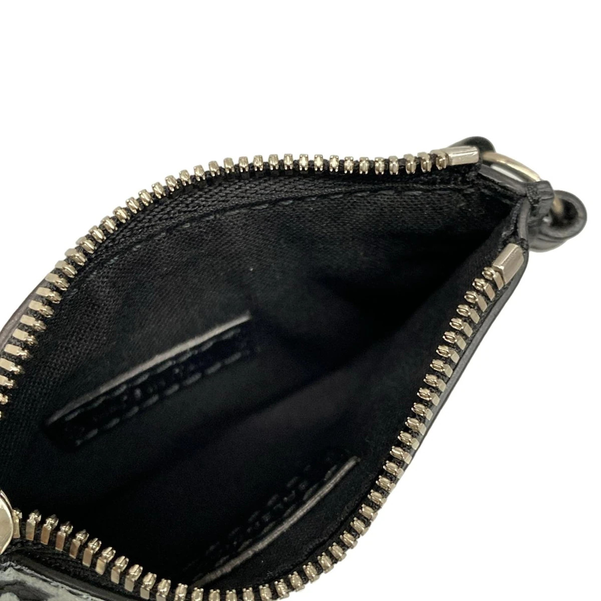 BALENCIAGA Le Cagor Graffiti - Black White Leather Coin Case thumbnail 3