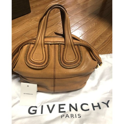 Givenchy Nightingale Studs Handbag Shoulder bag Leather 2WAY Camel Authentic JPN
