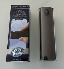 Miracle Brands 2-in-1 Screen Cleaner Spray Built-in Microfiber Streak-Free