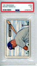 1951	Bowman	Mickey	Mantle	#253 PSA 5  Yankees