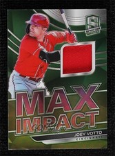 2021 Panini Spectra Max Impact Materials Neon Green Prizm 21/25 Joey Votto 00d2