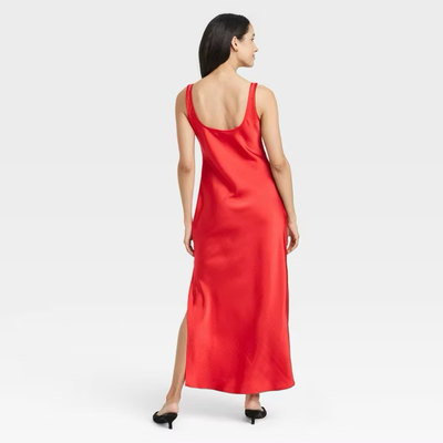 Women's Maxi Slip Dress - A New Day - Red - Medium - M17 | eBay