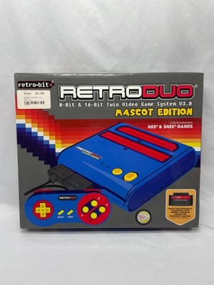 Retro-Bit RetroDuo Mascot Edition Blue Console w/ 2 Controllers