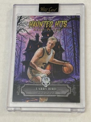 Larry Bird Serial #ed /3 2025 Haunted Hits Encased Boston Celtics