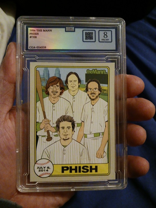 Phish Baseball Trading Card The Mann Graded 8 CGA Philadelphia PA 8/11-12 2015 