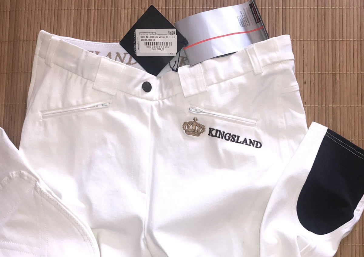 KINGSLAND KL Jessica Turnier Reithose Damen Kniebesatz weiß Gr 40 NEU %% UVP209€