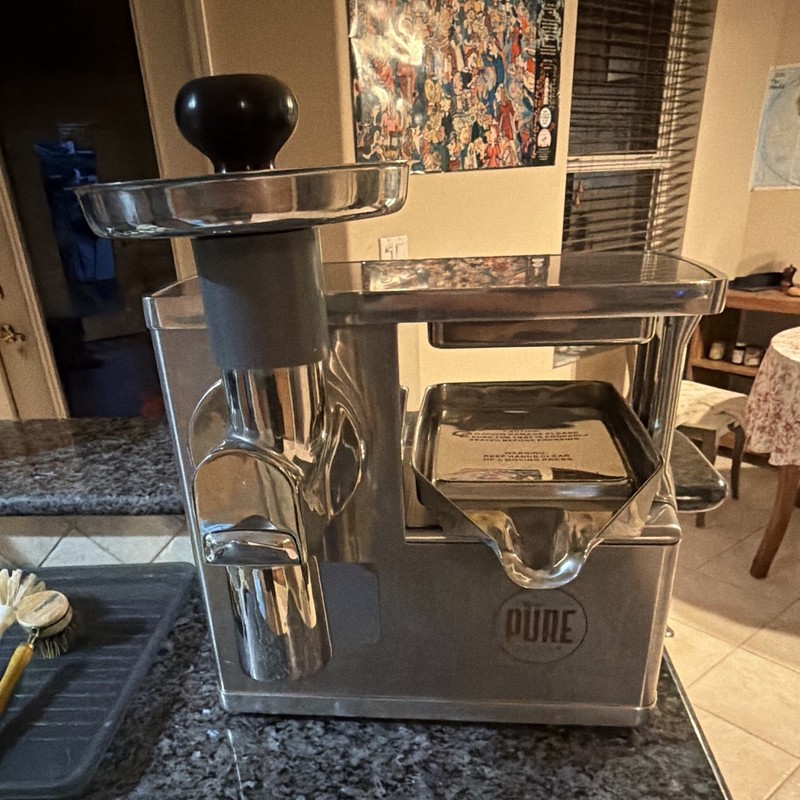 PURE Commercial Countertop Masticating Juicer Stainless Steel