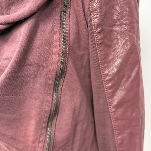 Blank NYC Private Practice Draped Moto Jacket L Faux Vegan Leather *distressing - Picture 9 of 13