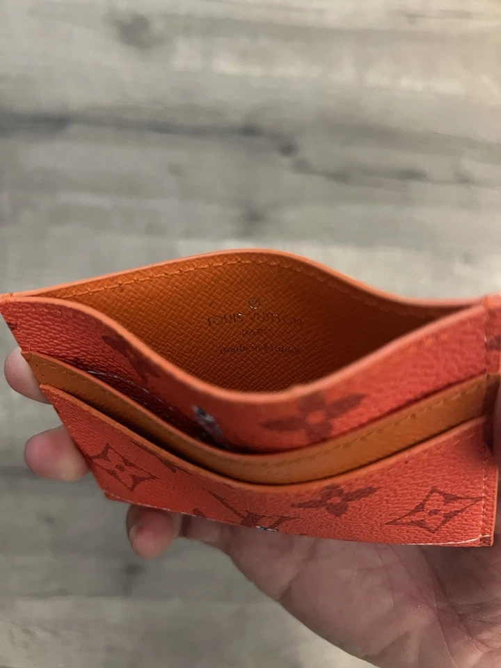 Portatarjetas de tenis Louis Vuitton naranja Foto 3 de 3