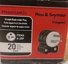 Legrand~ Pass & Seymour PS5466SSANCCV4 20 Amp 250V Straight Blade Extra Hard Use