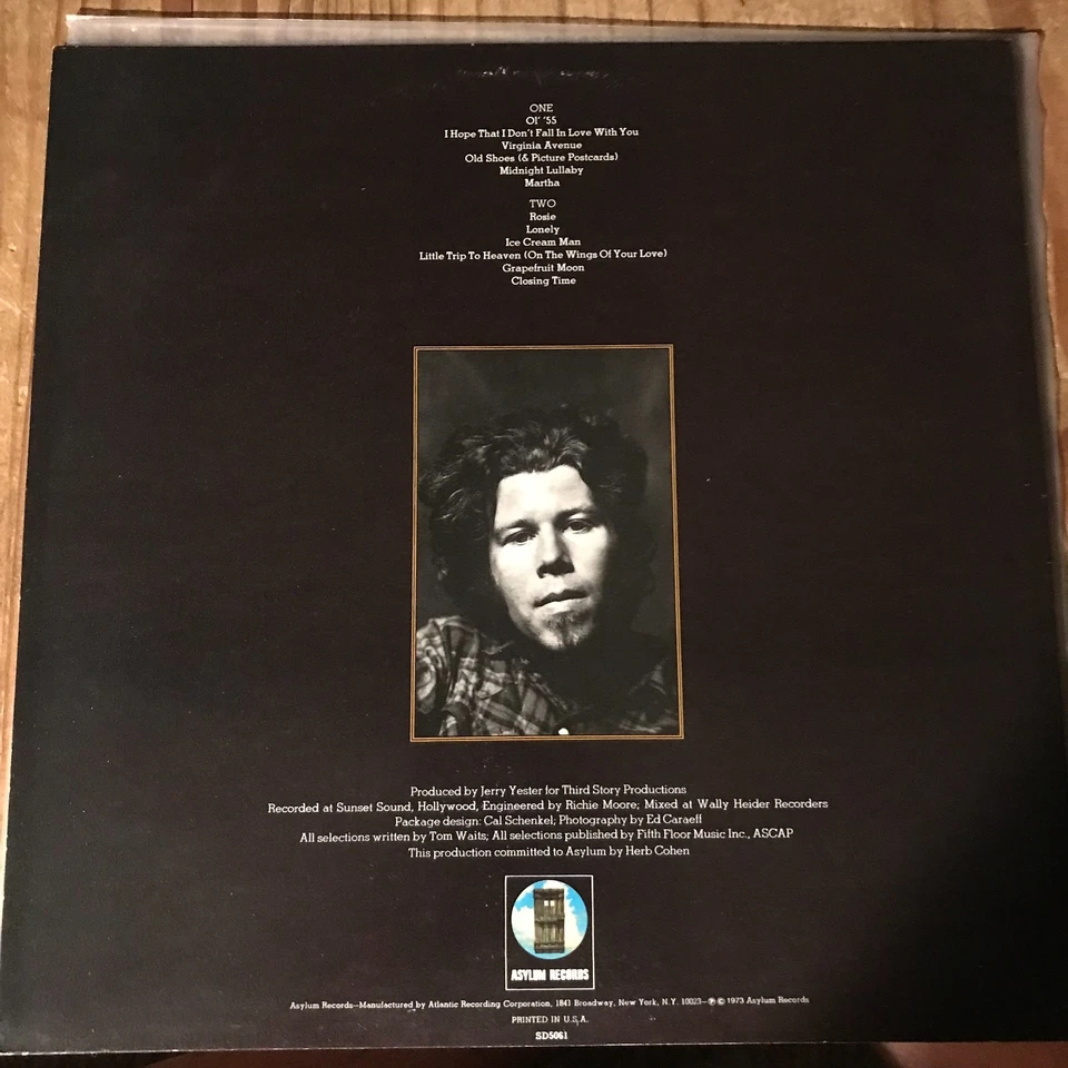 TOM WAITS - CLOSING TIME LP VG+ DEBUT Album USA Asylum Blues Jazz Classic - Image 2 of 4